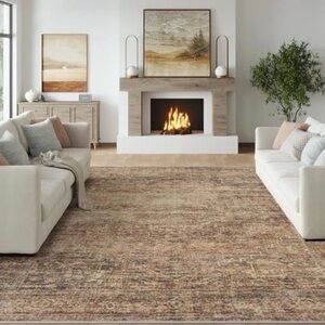 6x9 Washable Area Rug Rust
Brown Vintage Neutral
Distressed Oriental Large